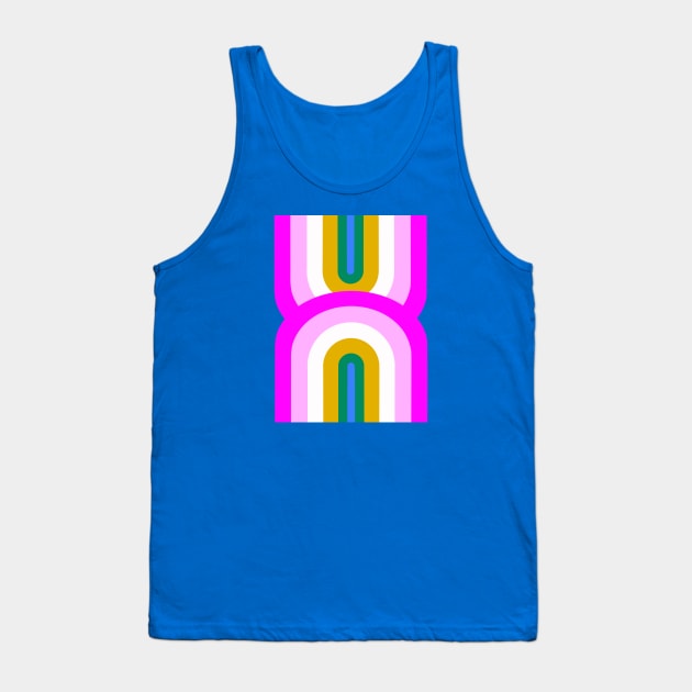 Pink Double Rainbow Arc Tank Top by Obstinate and Literate